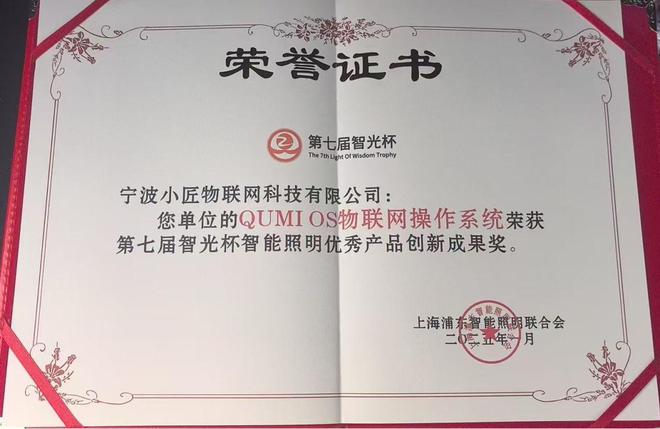 项推动智能照明行业迈向新高度AG真人小匠物联荣获智光杯奖